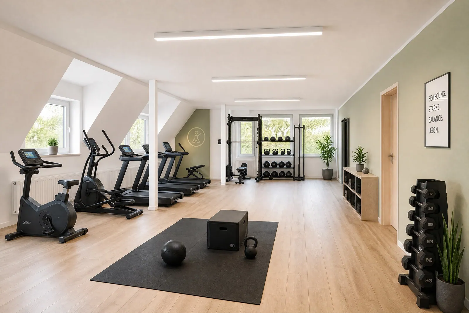 Fitnessraum Trainingstherapie Physiotherapie Wallnau