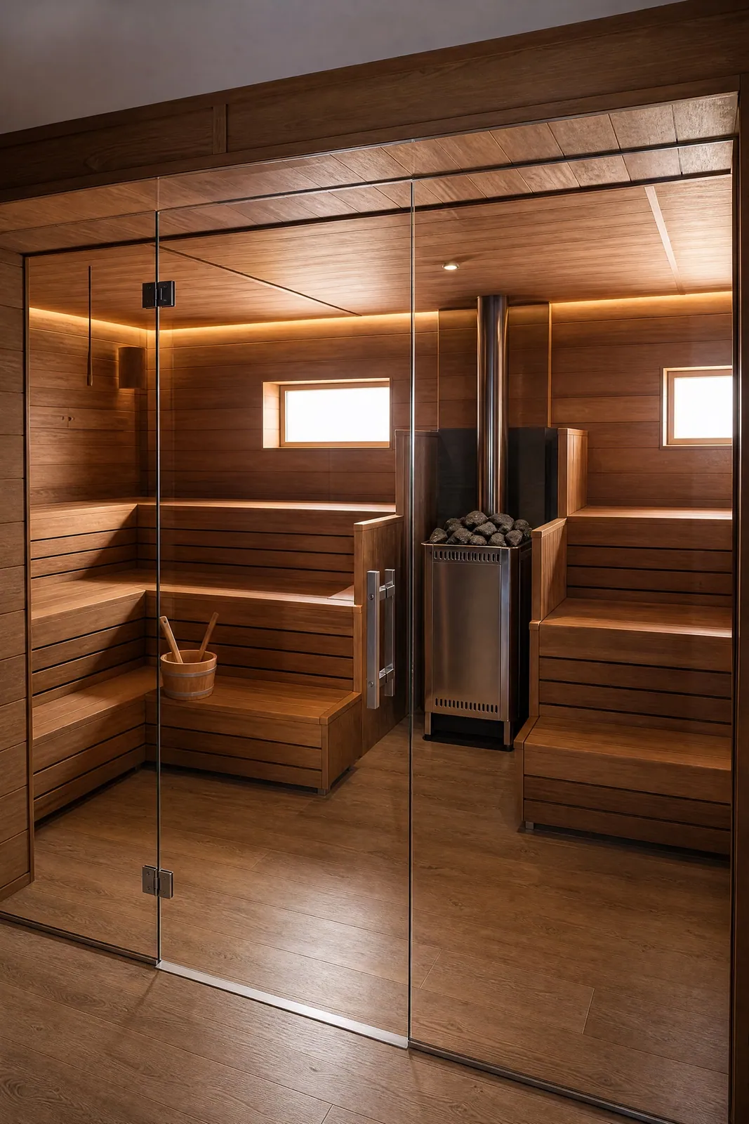 Sauna im Wellnesshaus am Strandcamping Wallnau